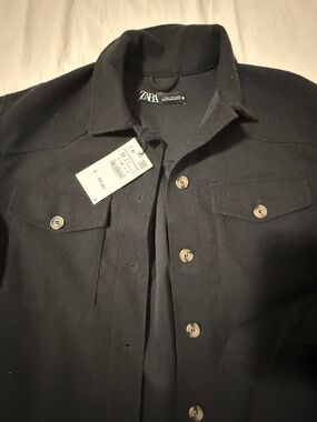 Zara new with tag black collar jacket never worn